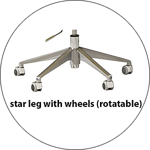 't Anker Voet Star Leg With Wheels