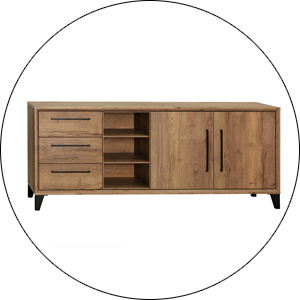 Maxfurn Dressoir Dayton 2Deurs 3Laden 3Open Vak