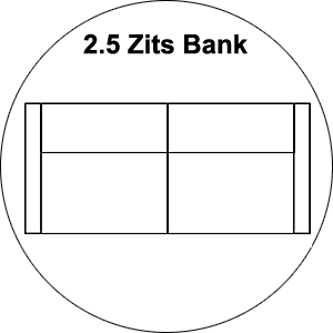 Sit Design 2.5 Zits Bank Enzo Stretto